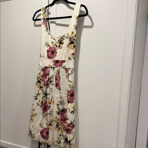 Maurices Floral Midi Dress - Cream Floral Print